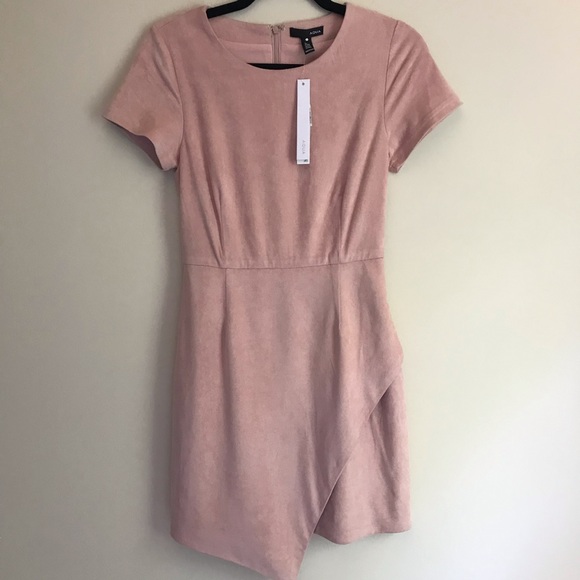 Aqua Dresses & Skirts - Aqua NWT Faux Suede Dusty Pink Dress